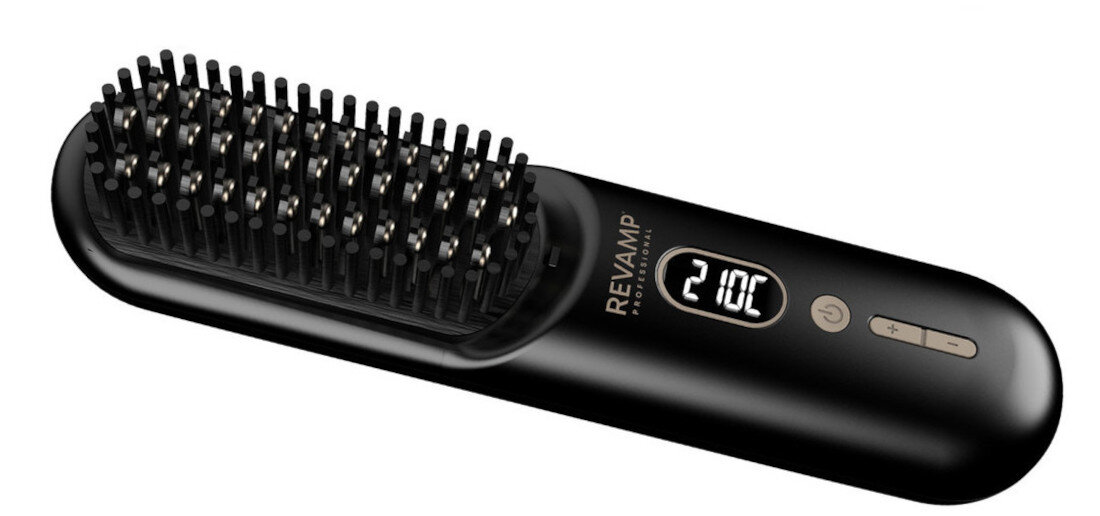 Szczotka prostująca REVAMP Straight & Go Ionic Hot Brush BR-1950 zdjęcie lifestyle Wygodne ładowanie Bezprzewodowa praca