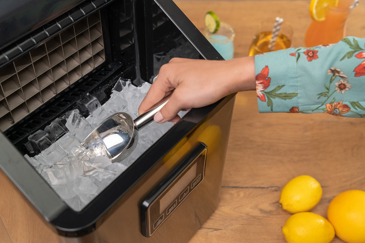 Kostkarka do lodu GÖTZE & JENSEN IM901X pojemnik zbiornik alarm