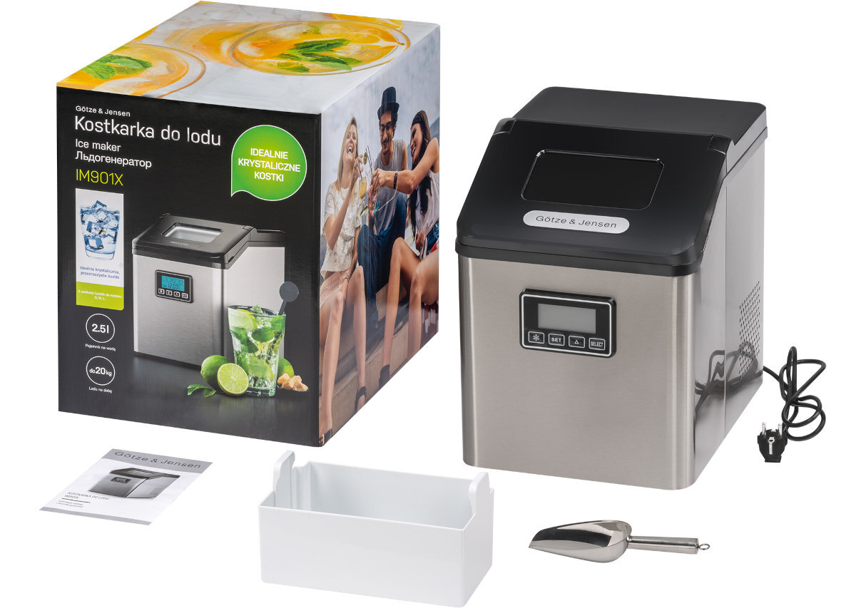 Kostkarka do lodu GÖTZE & JENSEN IM901X zawartosc opakowania