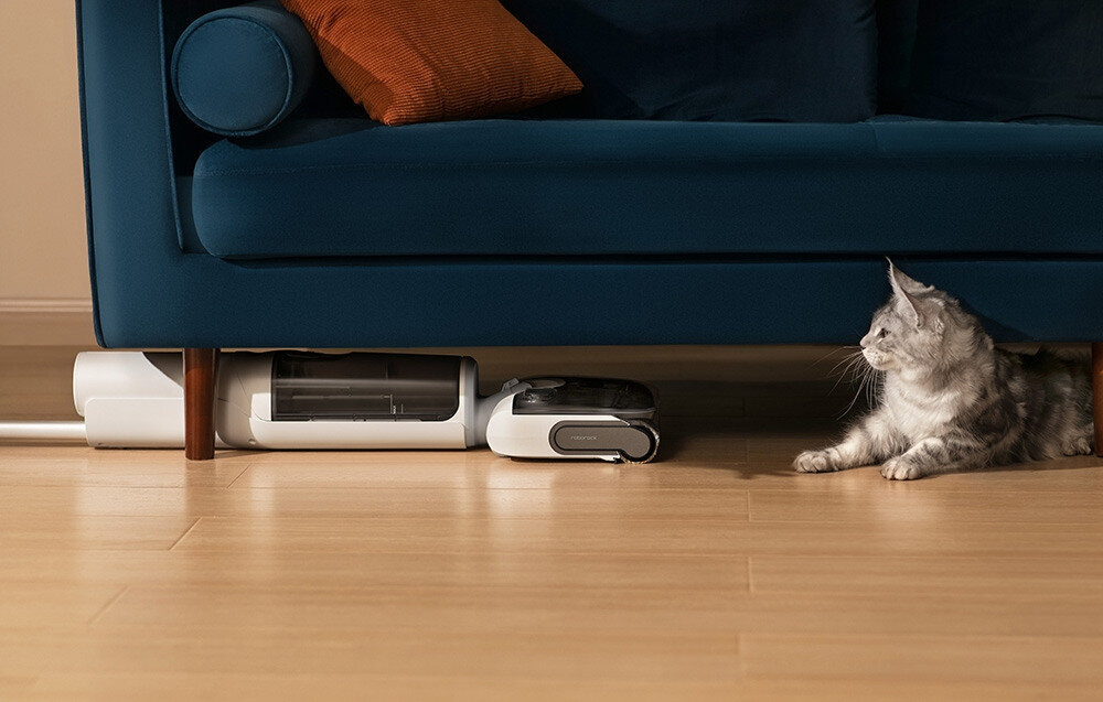 Odkurzacz ROBOROCK F25 RT Morph C Wysoka precyzja System Edge-to-Edge Cleaning przemyślany design wałka skutecznie dociera do krawędzi ścian i narożników technologia FlatReach™ 2.0 wysokość zakres kąt