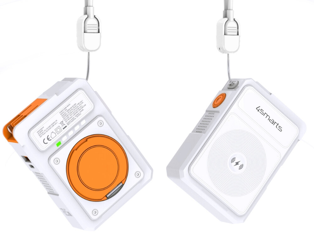 Ładowarka hybrydowa 4SMARTS 6w1 PD 22.5W
                ładowarka widoczna na smyczy z obu stron na białym tle