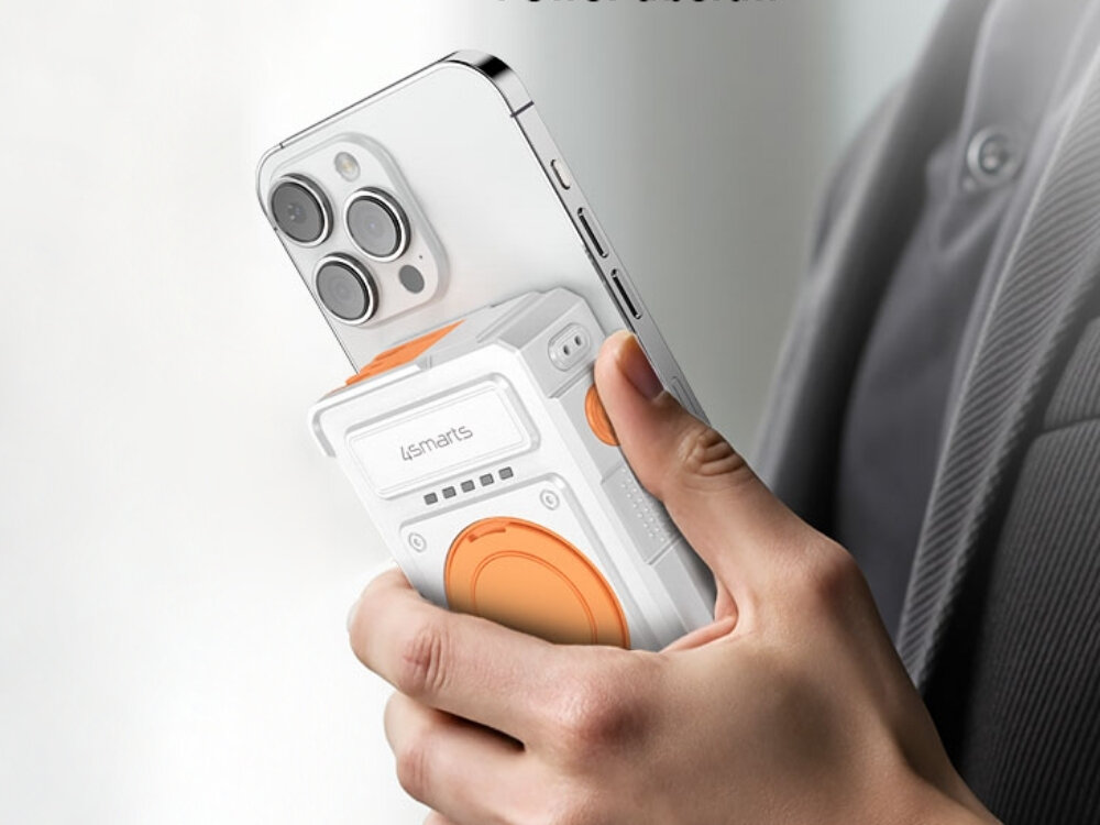 Ładowarka hybrydowa 4SMARTS 6w1 PD 22.5W
                ładowarka przyczepiona do telefonu powerbank 10000 mah ładowarka sieciowa usb-c usb-a ładowanie indukcyjne apple watch