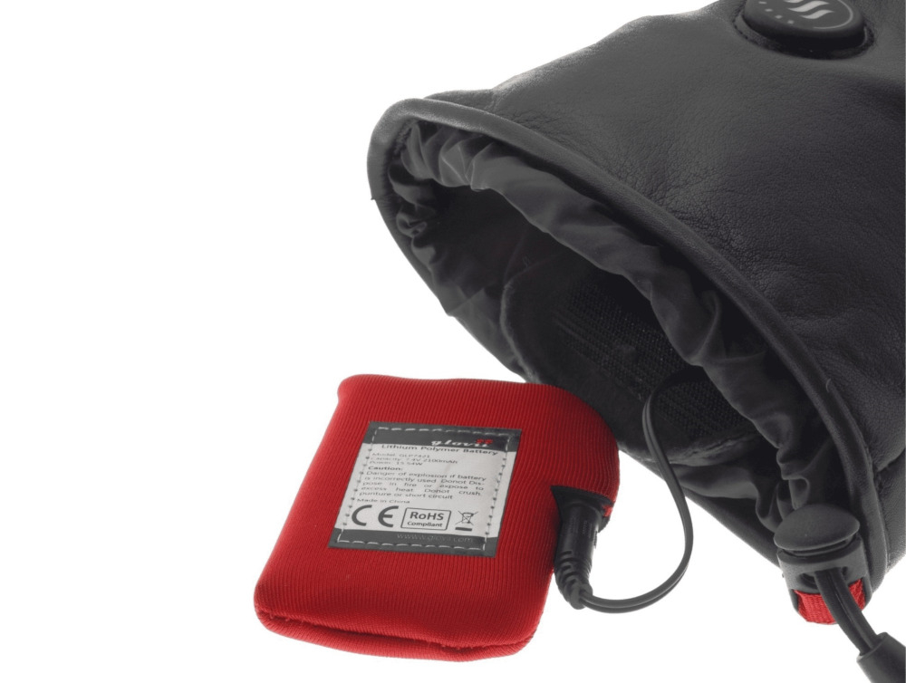 Podgrzewane rękawice GLOVII GS5L (rozmiar L) Czarny Komfortowe przechowywanie bateria