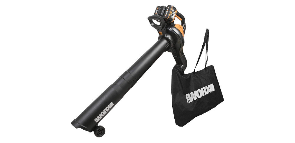 Odkurzacz do liści WORX WG583E akumulatorowy 3 przydatne funkcje rozdrabnianie liści do 8-razy odpadów