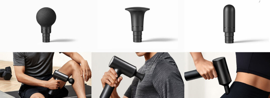 masazer XIAOMI Massage Gun 36909 3 rozne koncowki masujace mozliwosci obszar