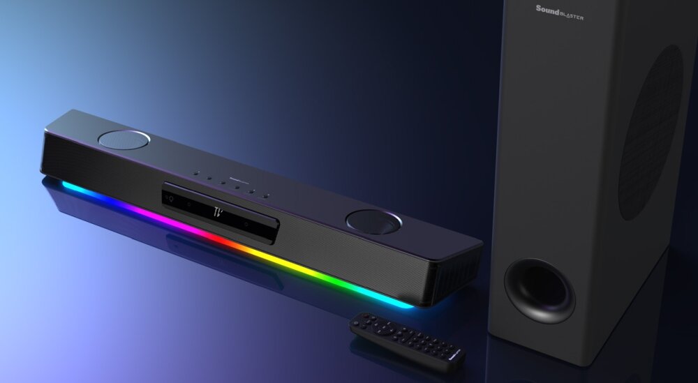 Soundbar komputerowy CREATIVE Sound Blaster Katana V2X kolor oswietlenie rgb