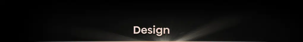 Obraz przedstawia ciemne tło z napisem \'Design\' w jasnym kolorze.