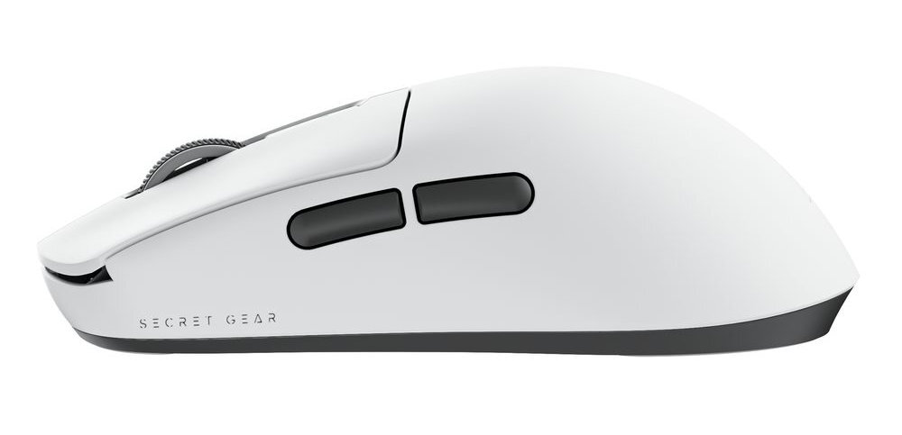 SECRET GEAR ZX2 500 mAh długie godziny pracy szybkie uzupełnianie energii - myszka od boku na białym tle