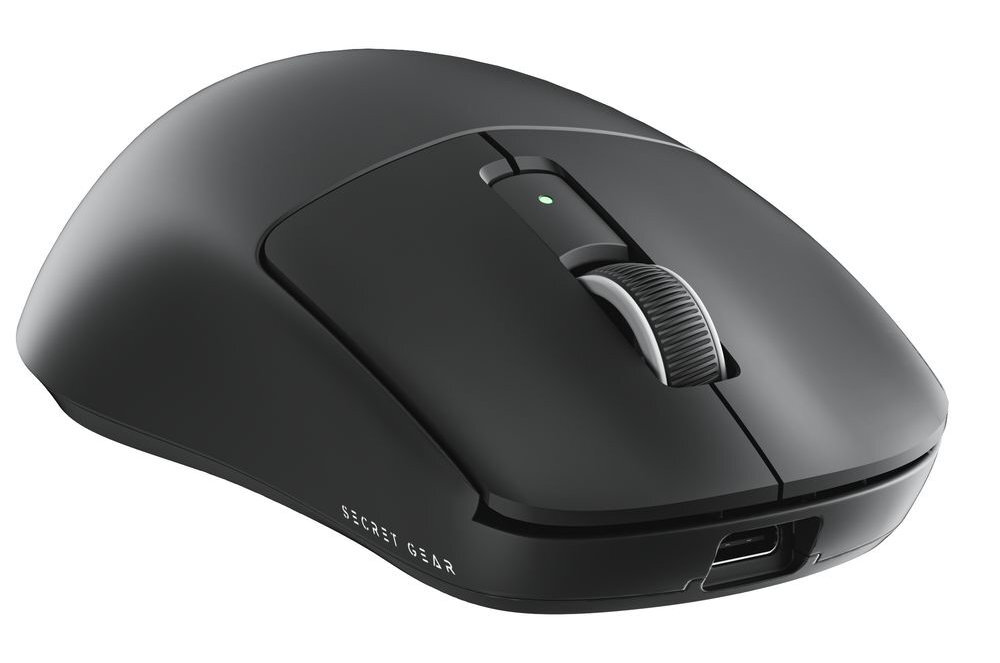 SECRET GEAR ZX2 Secret Gear ZX2 mysz bezprzewodowa zaawansowany sensor przełączniki optyczne Omron o długiej żywotności potrójnemu systemowi połączenia wysokiej częstotliwości raportowania - mysz na białym tle pod kątem od przodu