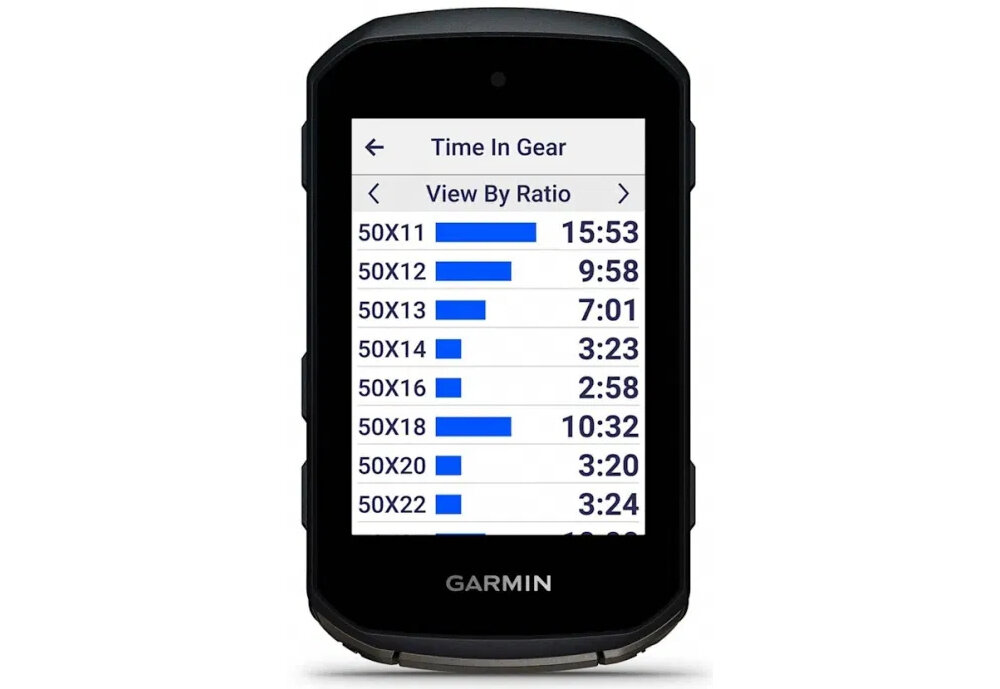 Nawigacja rowerowa GARMIN EDGE 850 010-03023-01 nawigacja na białym tle widoczna od przodu włączony wyświetlacz profile jazdy Gravity MTB funkcje Flow i Grit ocenić płynność i trudność zjazdów zintegrowane dane TrailForks orientacja w terenie zasięg eBike pomaga planować trasę pod kątem dostępnej energii bezpiecznie eksplorować kompatybilność z radarami i oświetleniem Varia widoczność
