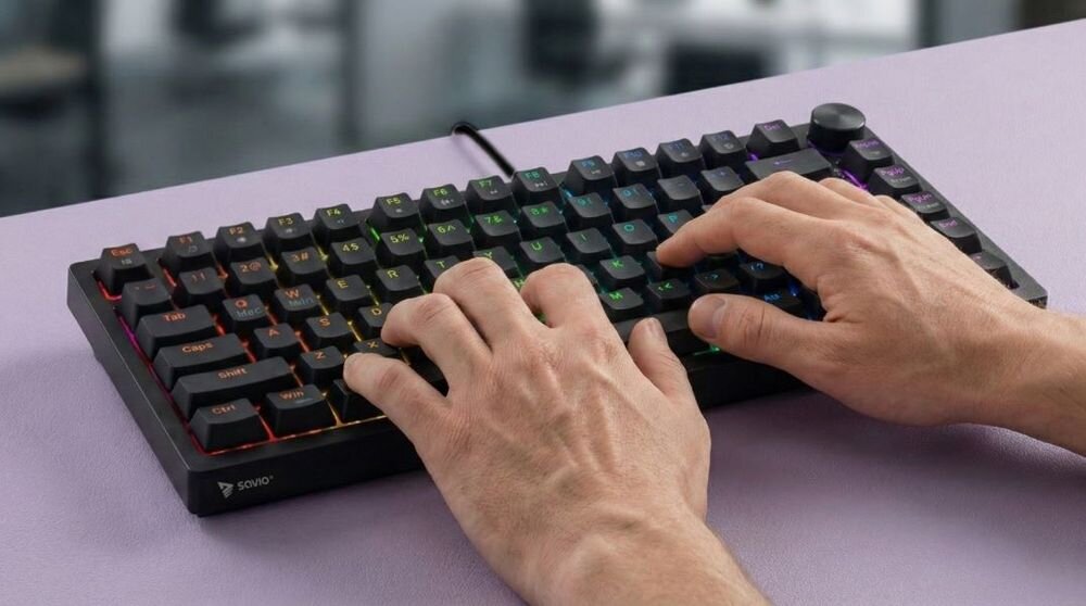 SAVIO Astral SAVIO ASTRAL pełny N-key Rollover dowolną liczbę klawiszy jednocześnie Anti-ghosting - klawiatura na blacie podczas użytkowania