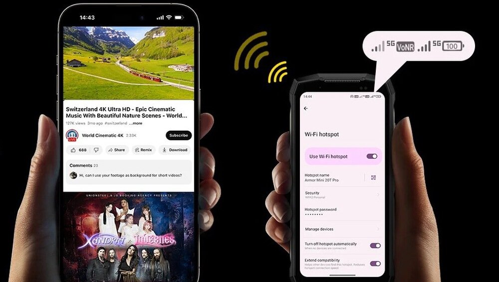 ULEFONE Armor Mini 20 Pro 5G szybki internet hotspot mobilny