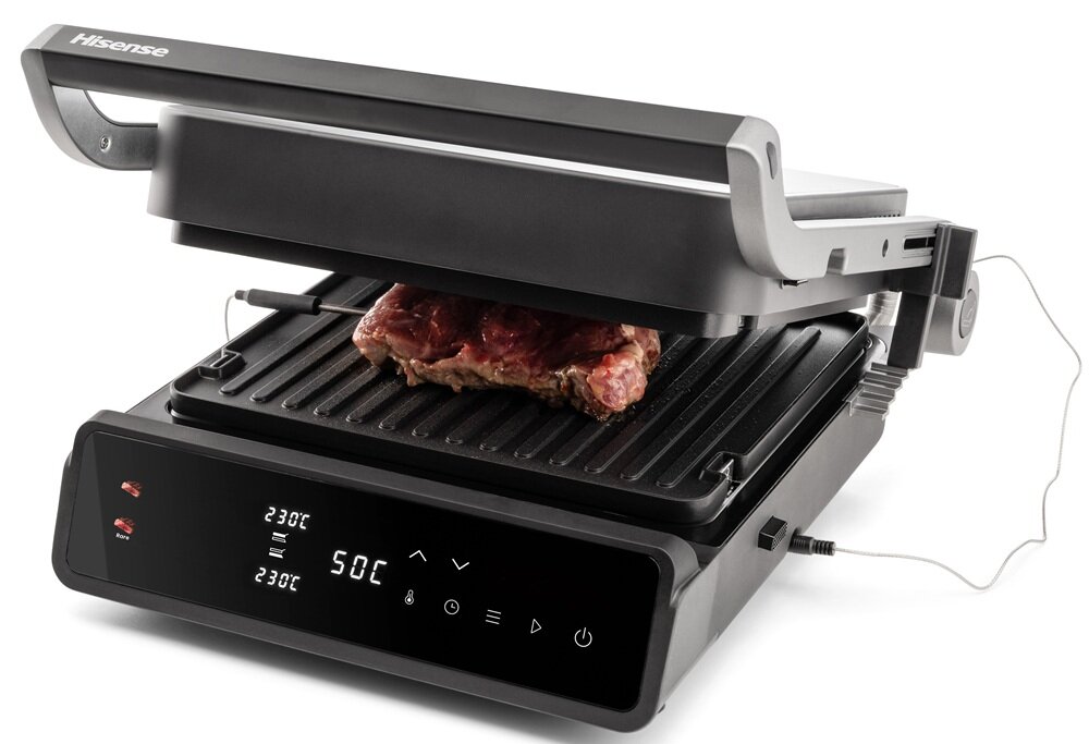 Grill elektryczny HISENSE HCG2000D szybkie nagrzewanie, stabilna temperatura, równomierne pieczenie, naturalny smak i aromat