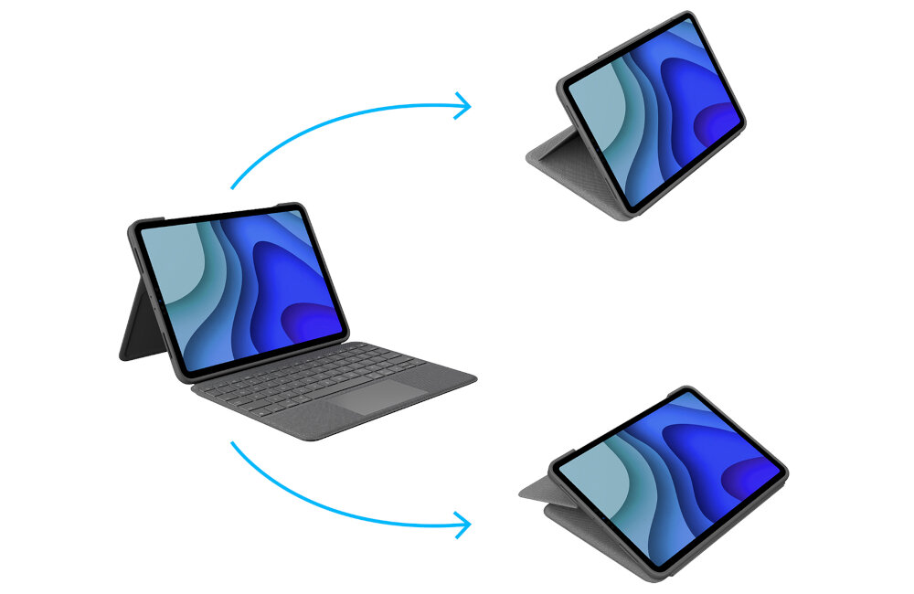 Etui na iPad Pro LOGITECH Combo Touch etui ochrona czytaj pisz rysuj przód tyl zatrzaski