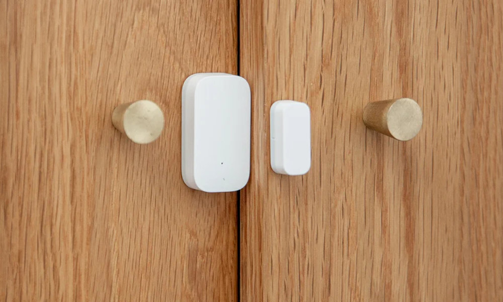 AQARA DW-S03D AQARA DW-S03D otwarcie i zamknięcie drzwi lub okien odległości między sensorem a magnesem taśmę dwustronną - czujnik umieszczony na drzwiach szafki