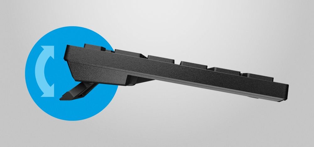 Klawiatura NATEC Herring Składane nóżki odpowiedni kąt nachylenia niskoprofilowe klawisze - regulowane nózki na jasnym tle