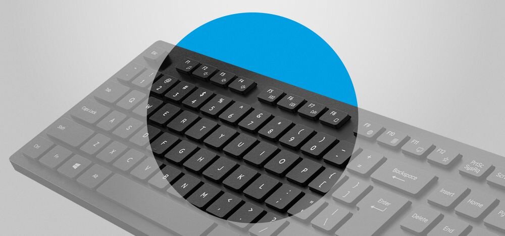 Klawiatura NATEC Herring 12 klawiszy funkcyjnych narzędzi, takich jak kalkulator, przeglądarka internetowa czy widok pulpitu - zbliżenie na przyciski funkcyjne