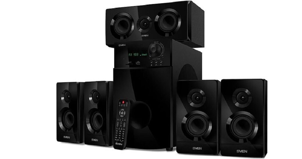 Głośniki SVEN 5.1 HT-210 wysoka jakość moc intuicyjna obsługa nowoczesny design