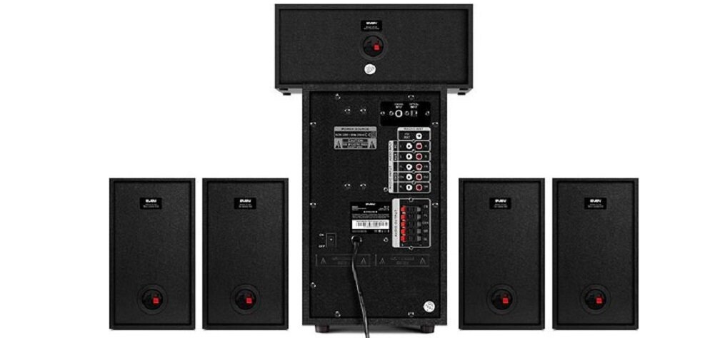 Głośniki SVEN 5.1 HT-210 wejście optyczne RCA coaxial