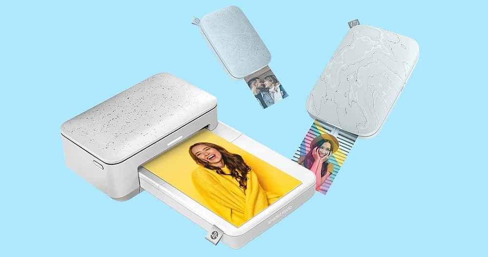 Drukarka HP Sprocket zdjęcia aparat telefon smartfon aplikacja drukowanie wkłady papier prędkość naklejki bateria ładowanie opis cechy dane 