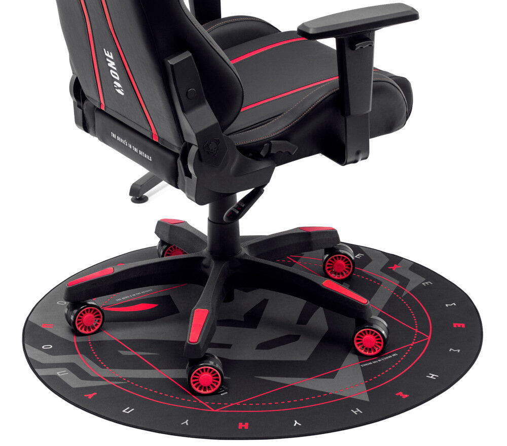 Mata pod fotel gamingowy DIABLO CHAIRS 1128 mata wygoda stylistyka ochrona podłoga jakość  czyszczenie