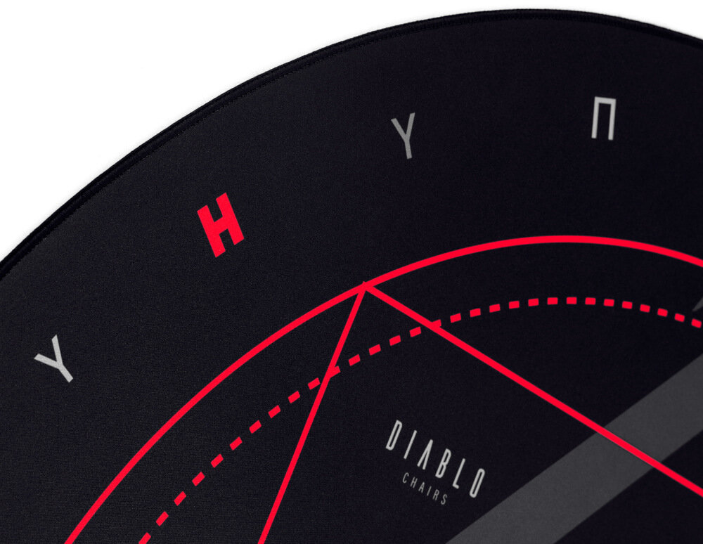 Mata pod fotel gamingowy DIABLO CHAIRS 1128 mata wygoda stylistyka ochrona podłoga jakość  czyszczenie