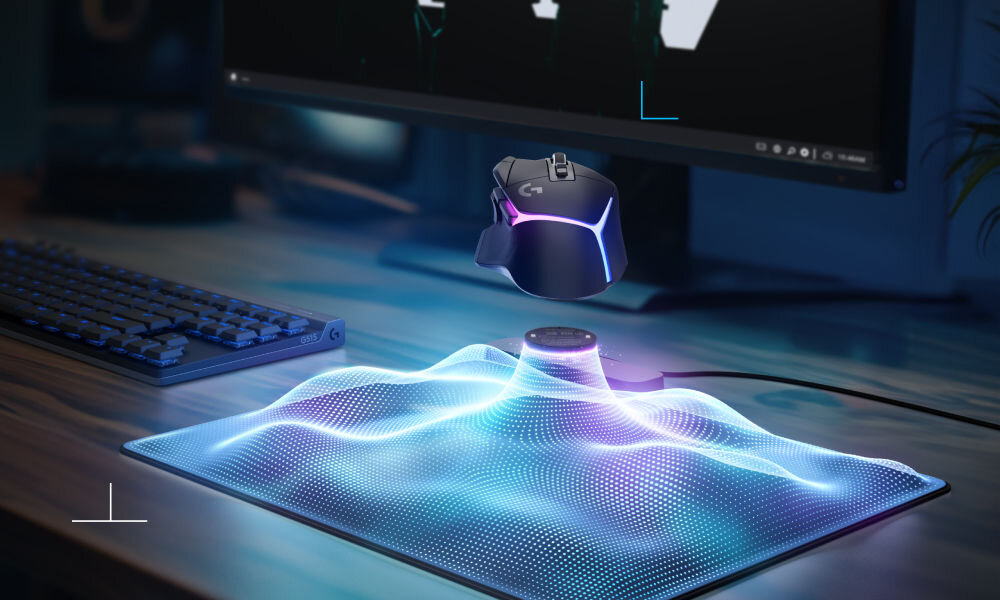 Podkładka LOGITECH Powerplay 2 wizualizacja ładowania przez podkładkę stały poziom energii płynne użytkowanie