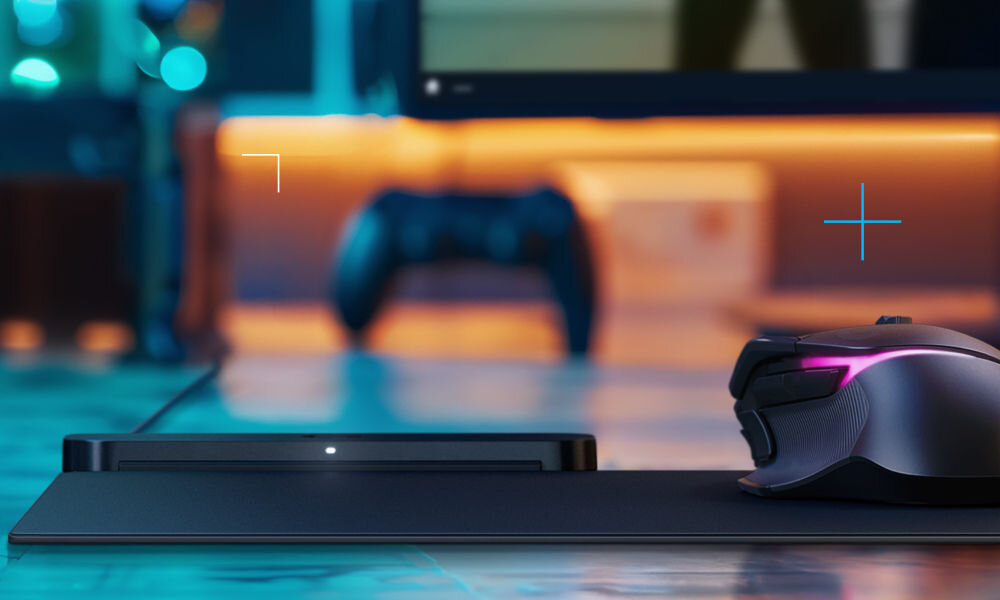 Podkładka LOGITECH Powerplay 2 widok z boku cienka podkładka kompatybilność