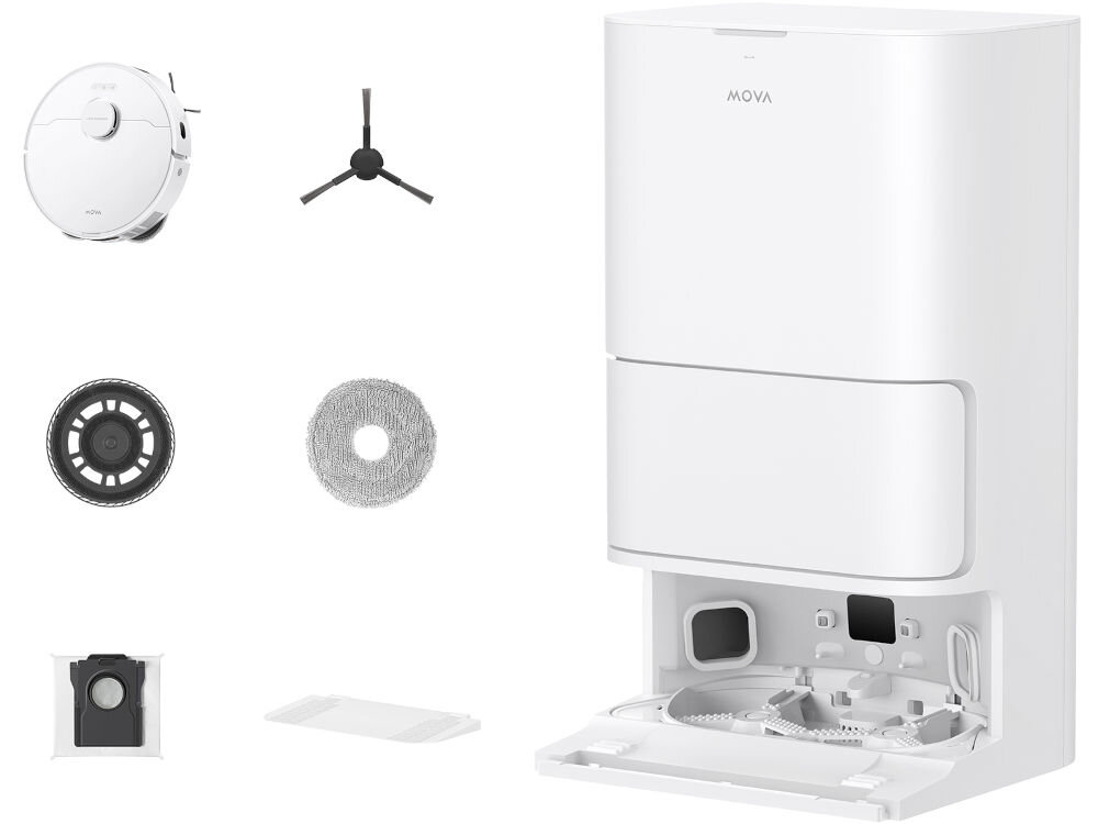 Robot sprzątający MOVA E30 Ultra elementy zestaw akcesoria