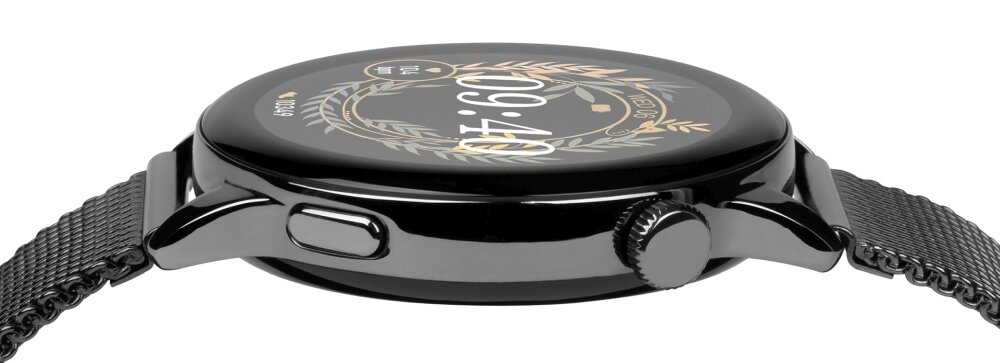 Smartwatch MAXCOM FW58 Vanad Pro wyświetlacz dopasowanie tarcza zdrowie saturacja krwi ciśnienie krwi sen monitoring oddech cykl menstruacyjny powiadomienia wiadomości alarmy jakość tryby sportowe długa praca