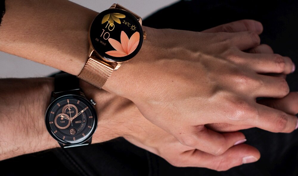 Smartwatch MAXCOM FW58 Vanad Pro wyświetlacz dopasowanie tarcza zdrowie saturacja krwi ciśnienie krwi sen monitoring oddech cykl menstruacyjny powiadomienia wiadomości alarmy jakość tryby sportowe długa praca