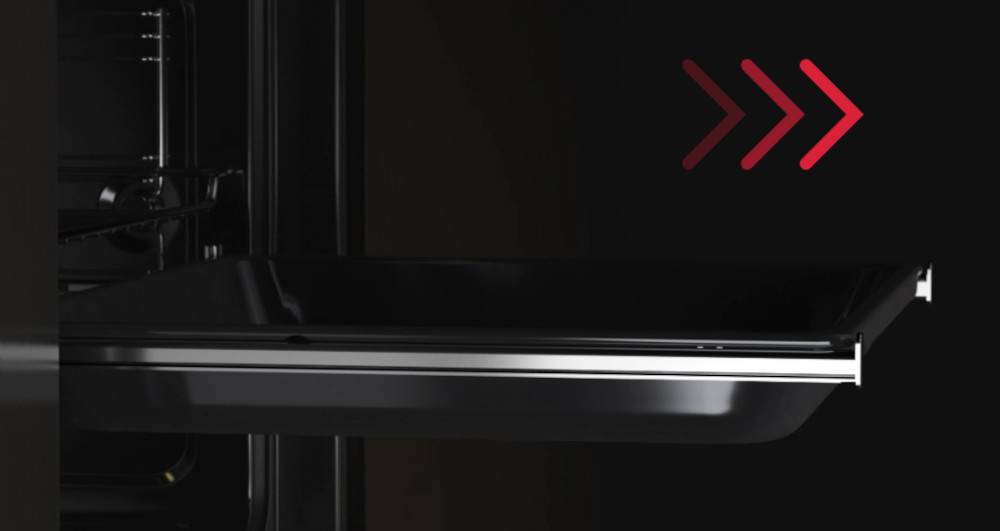 PIEKARNIK TEKA HLB 8408 S BK lifestyle ikona strzałki Prowadnice teleskopowe bezpieczne stabilne wysuwanie