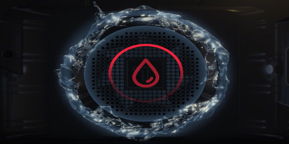 PIEKARNIK TEKA HLB 8408 S BK wizualizacja woda kropla ikona łatwe czyszczenie woda para HydroClean szybko prosto ekologicznie zmiękczanie zabrudzeń