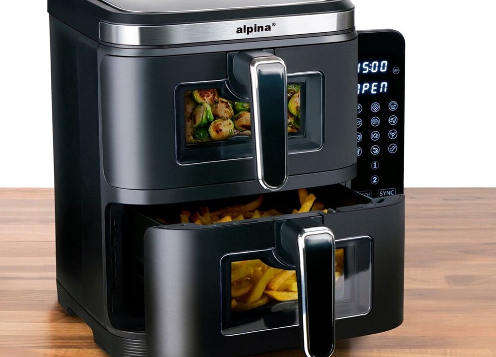 AIR FRYER ALPINA A11.0 duża pojemność, większe porcje, posiłek dla całej rodziny, oszczędność czasu