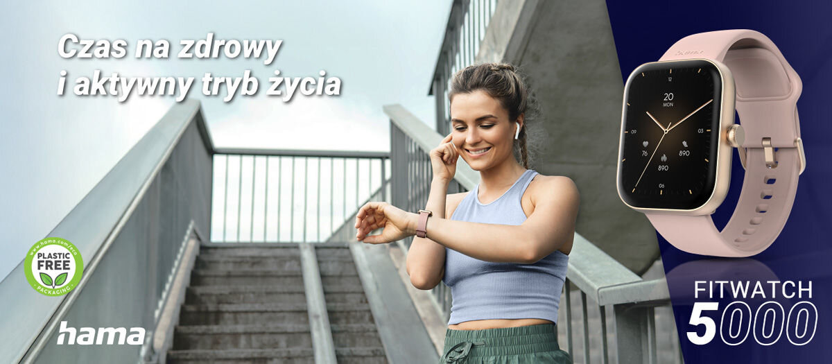 Smartwatch HAMA Fit Watch 5000 Czas na zdrowy i aktywny tryb życia
