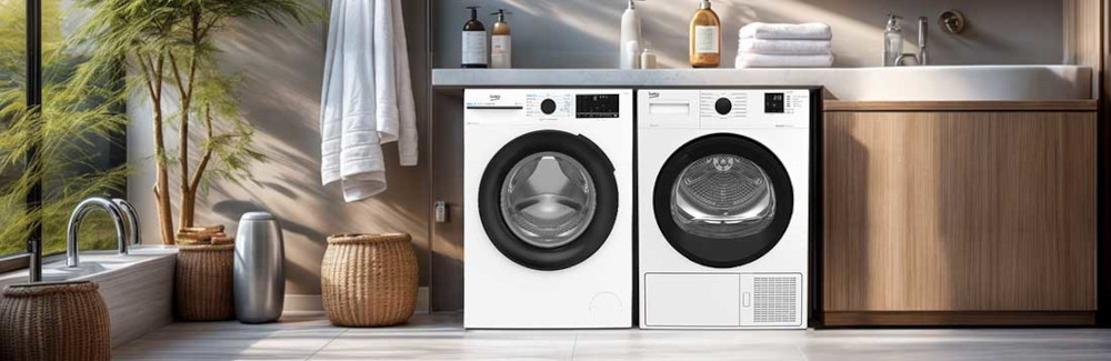 PRALKA BEKO XBM3WFU47215W zestaw duet pralka suszarka łącznik