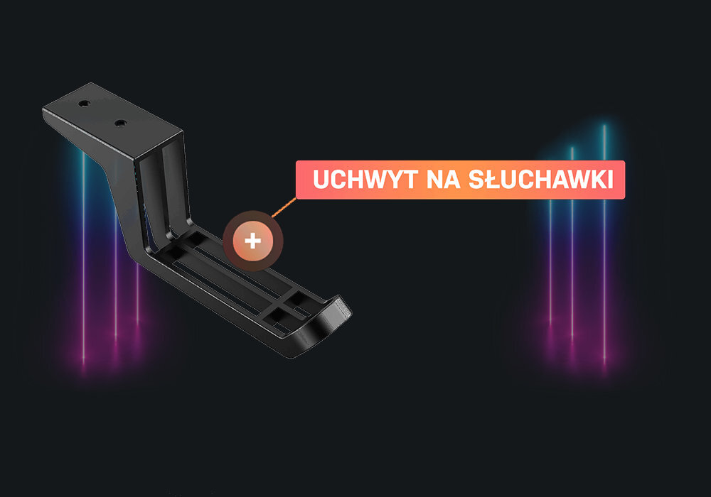 Biurko ULTRADESK Pulsar Kids Biały szczegóły wzmocnienie stabilność