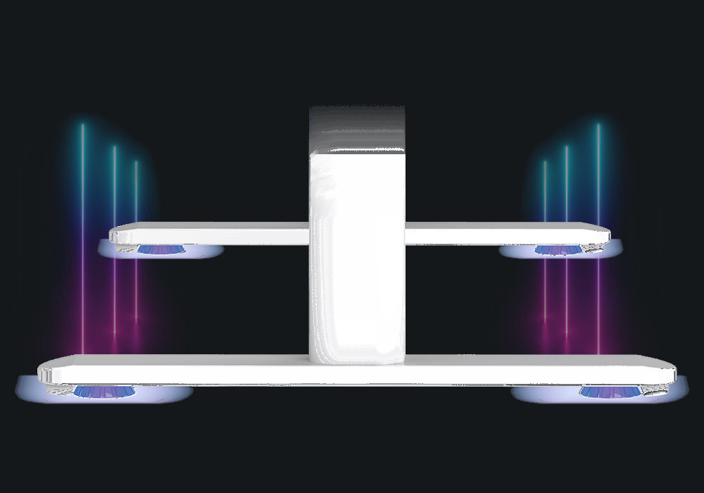 Biurko ULTRADESK Pulsar Kids Biały nogi gumowe rególacja