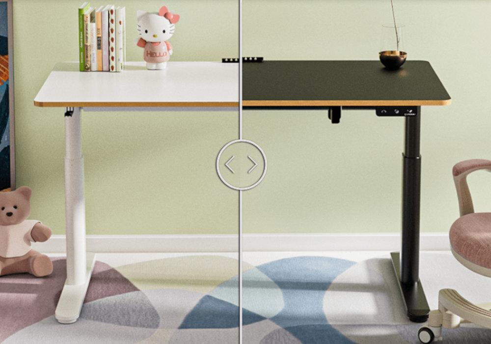 Biurko ULTRADESK Pulsar Kids Biały wysokość regulacja silniki sterowanie