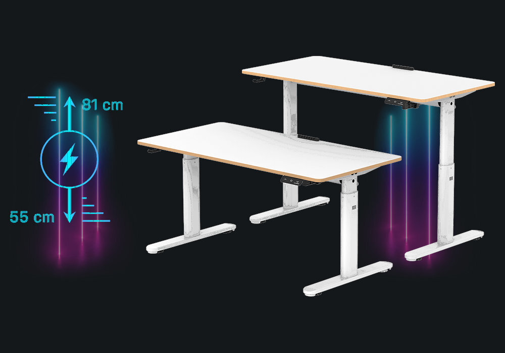 Biurko ULTRADESK Pulsar Kids Biały podkładka