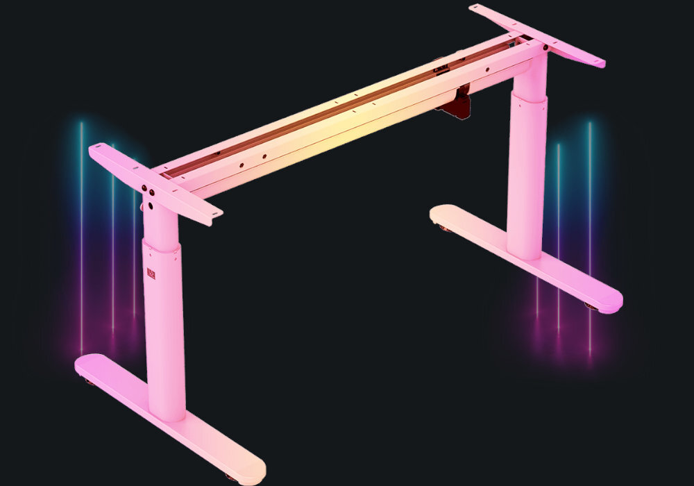 Biurko ULTRADESK Pulsar Kids Biały LED RGB podświetlenie tryby