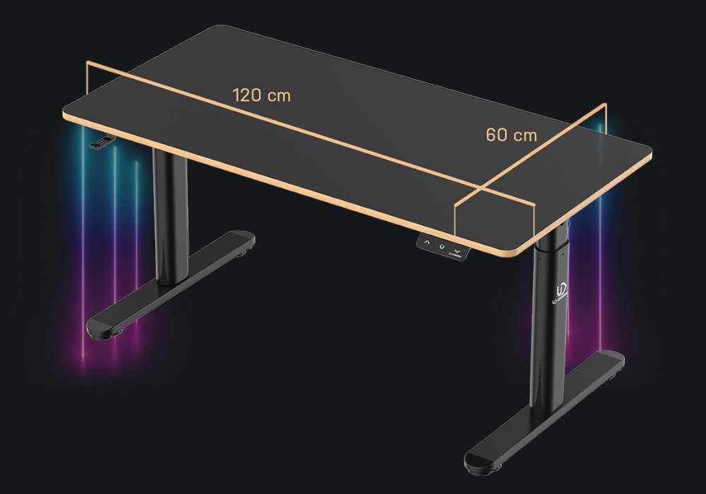 Biurko ULTRADESK Pulsar Kids Biały sterowanie panel prostota obsługa