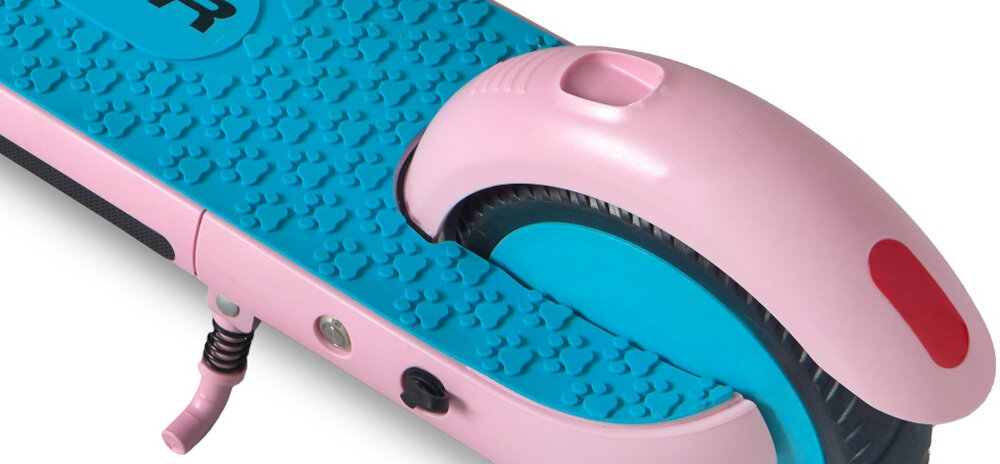 Hulajnoga elektryczna RIDER Pinki Różowy hamulec tylny elektryczny wieksza kontrola plynna bezpieczena jazda