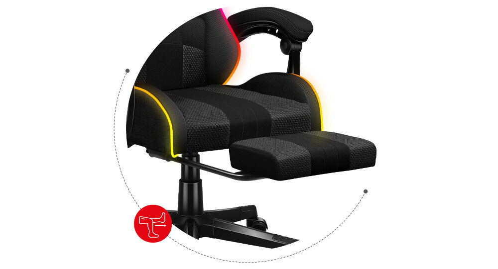 Fotel HUZARO Force 4.7 rozkładany podnóżek odprężenie wygoda komfort