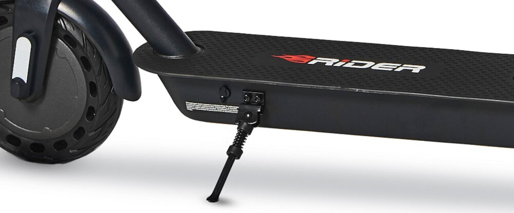 Hulajnoga elektryczna RIDER R10 Cross Czarny skladana stopka w centralnym punkcie ciezkosci
