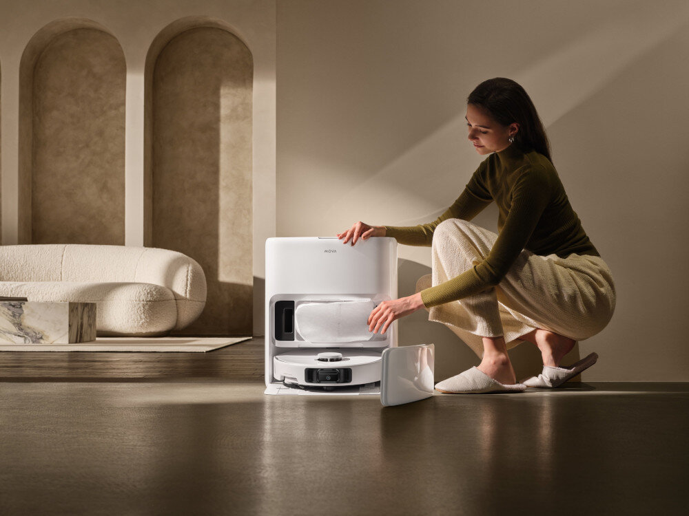 Robot sprzątający MOVA P50 Ultra Czystość przez wiele tygodni Automatyczne opróżnianie pojemnika na kurz pojemność czas