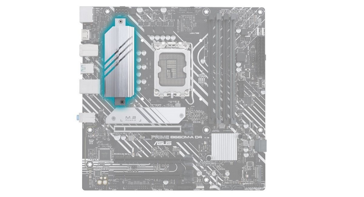 Płyta główna ASUS Prime B660M Radiator VRM i podkładka termiczna