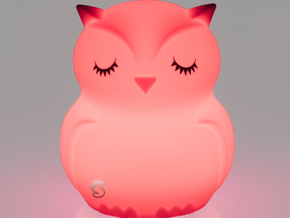 Lampka nocna MESMED swietlaczek sowka MM-013 bez bpa silikon miekki odporna