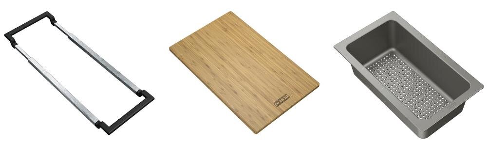 FRANKE All-in 112.0655.481 zlewozmywak szyna teleskopowa bambusowa deska krojenie wkładka ociekowa