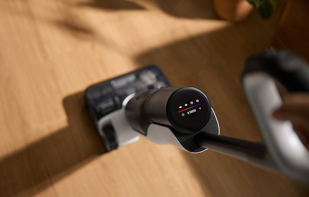 Odkurzacz ROBOROCK F25 ACE Prosta i intuicyjna obsługa funkcja powiadomień głosowych czytelny wyświetlacz kontrola ekran uchwyt Powiadomienia głosowe informacja